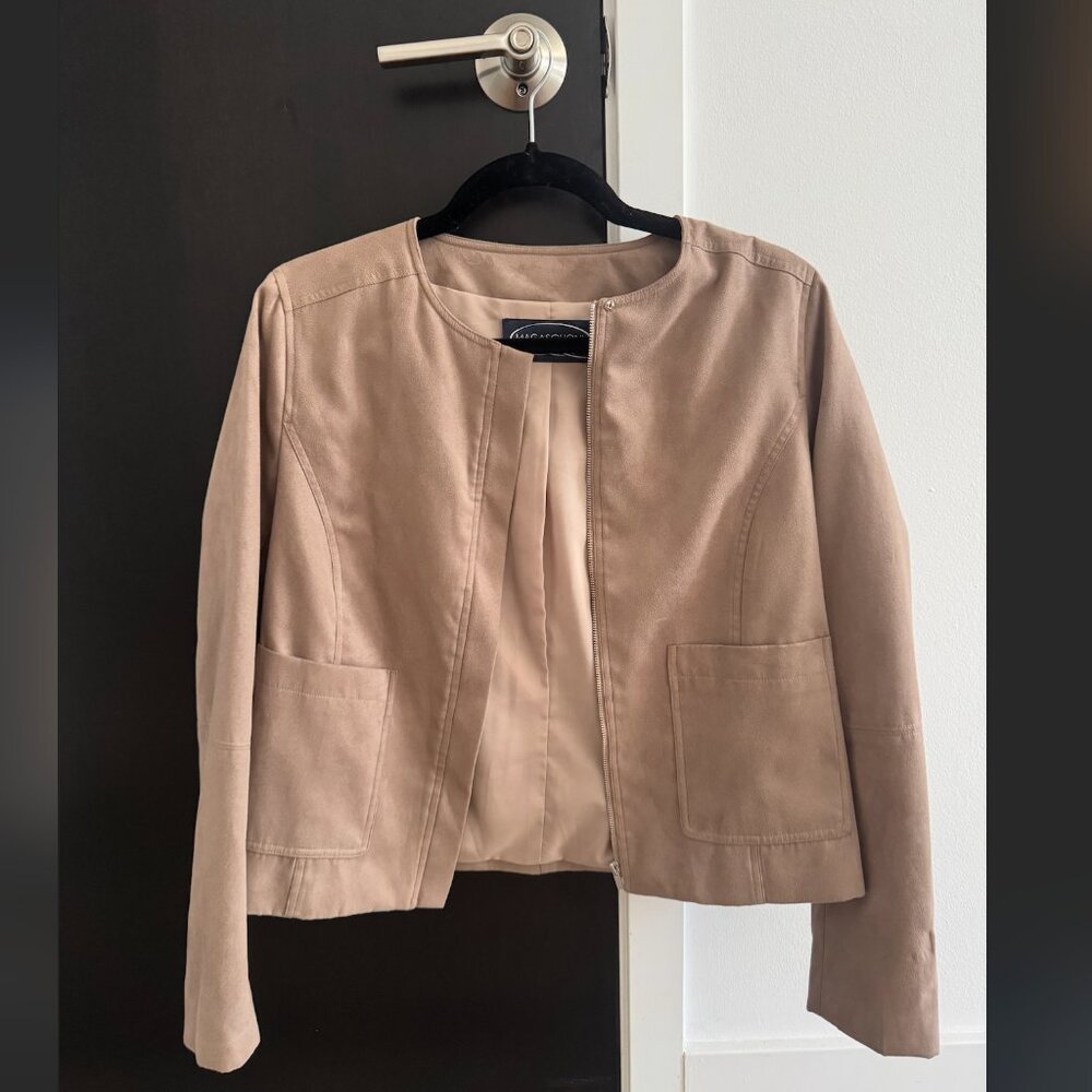 Magaschoni Suede Jacket Size 4 from luxury private boutique event